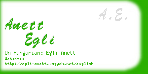 anett egli business card